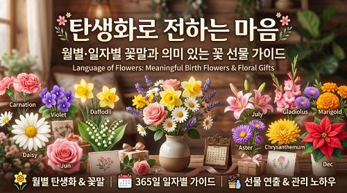 탄생화로 전하는 마음 월별 일자별 꽃말과 의미있는 꽃선물 가이드