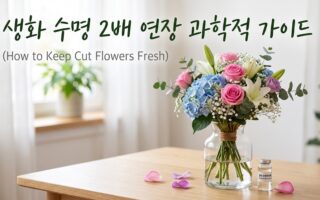 꽃다발 물처리 및 오래 보관하는법 생화 수명 2배 연장 과학적 가이드