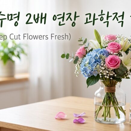 꽃다발 물처리 및 오래 보관하는법 생화 수명 2배 연장 과학적 가이드