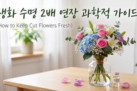 꽃다발 물처리 및 오래 보관하는법 생화 수명 2배 연장 과학적 가이드