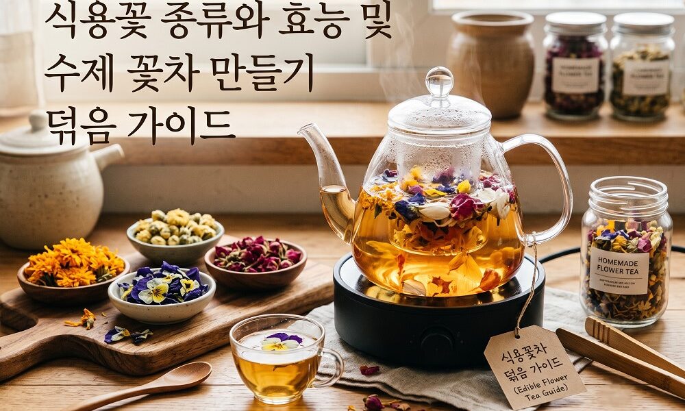 식용꽃 종류 효능 및 수제 꽃차 만들기
