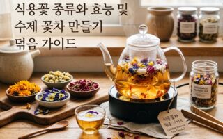 식용꽃 종류 효능 및 수제 꽃차 만들기