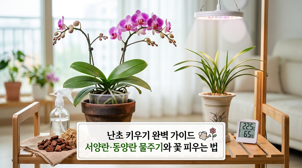 난초 키우기 완벽가이드 서양란 동양란 물주기방법과 다시 꽃피우는 법