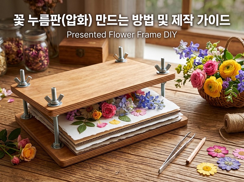 꽃 누름판(압화) 만드는 방법 및 제작 가이드