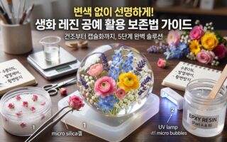 레진 공예 활용 생화보존법 가이드 꽃 변색없이 건조부터 에폭시 캐스팅까지