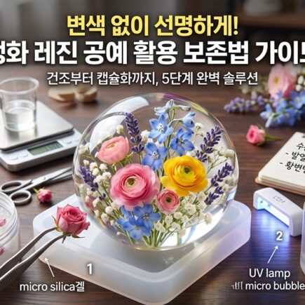 레진 공예 활용 생화보존법 가이드 꽃 변색없이 건조부터 에폭시 캐스팅까지