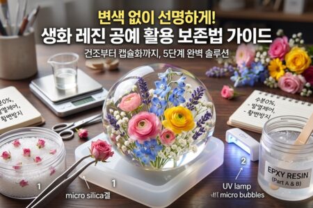 레진 공예 활용 생화보존법 가이드 꽃 변색없이 건조부터 에폭시 캐스팅까지
