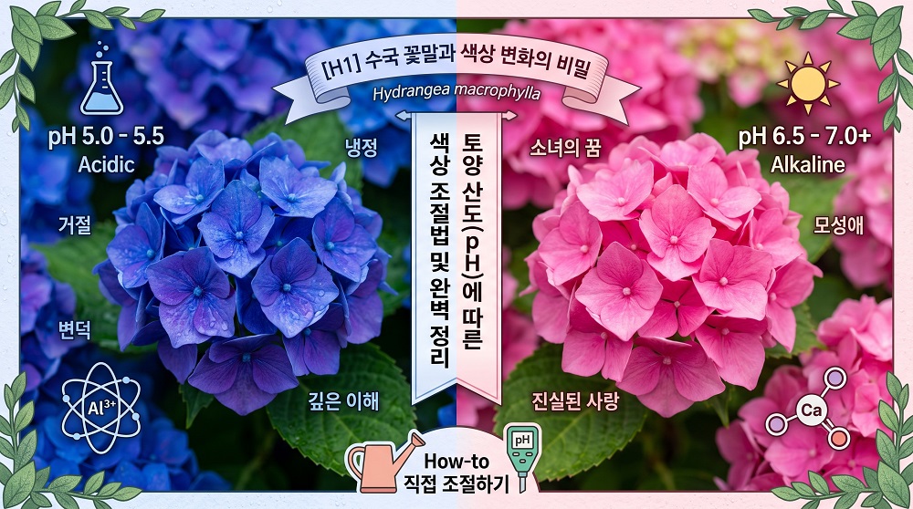 수국 꽃말의 진정한의미 색상변화를 만드는 과학적원리 상황별 수국선물 노하우