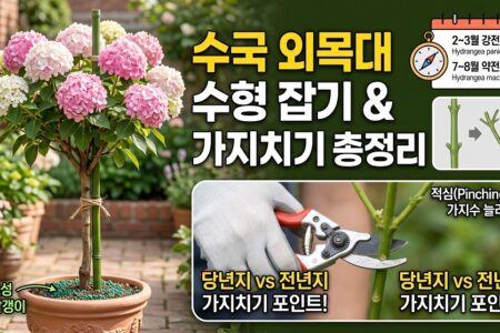 수국 외목대 수형잡기 및 가지치기 총정리