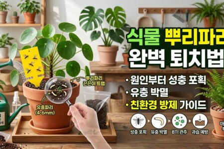 식물 뿌리파리 완벽 퇴치법 원인부터 유충박멸 및 친환경 방제 가이드