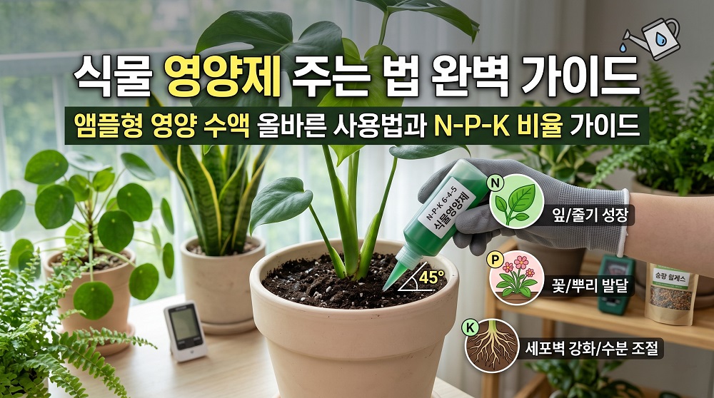 식물 영양제 주는법 완벽가이드 앰플형 영양수액 올바른 사용법