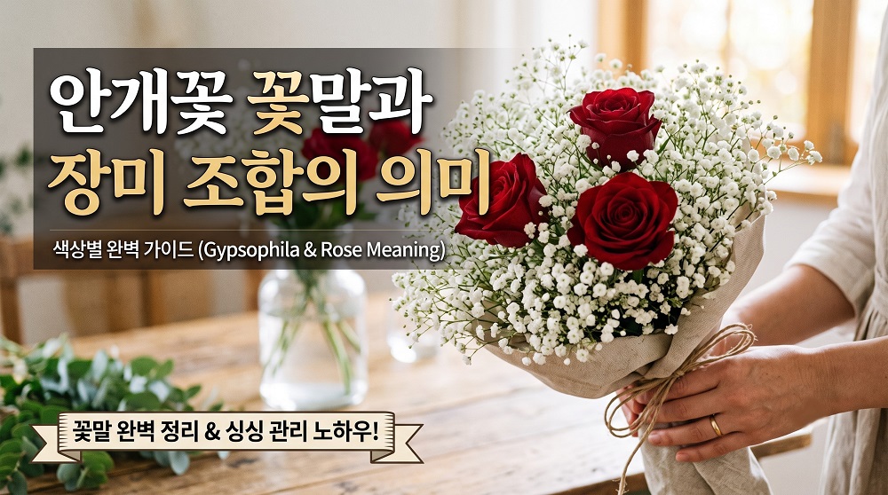 안개꽃 꽃말 장미 조합의 의미 색상별 완벽가이드