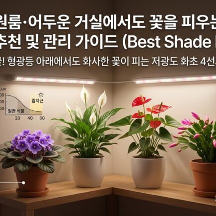 햇빛없는 원룸 어두운 거실에서도 꽃을 피우는 음지식물 4종 추천 및 관리가이드