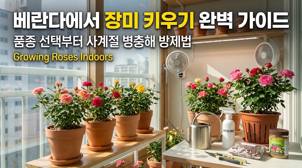 베란다에서 장미 키우기 완벽 가이드 품종 선택부터 사계절 병충해 방제법