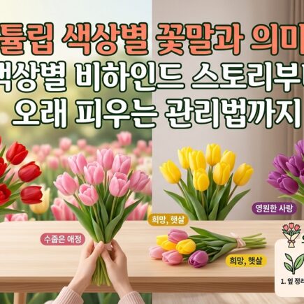 튤립 색상별 꽃말과 의미: 색상별 비하인드 스토리부터 오래 피우는 관리법까지.