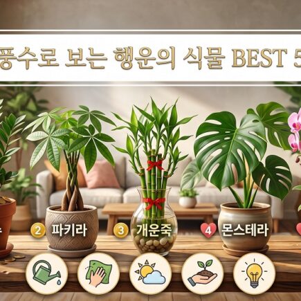 행운을 부르는 관엽식물과 꽃 종류 5가지: 집안의 기운을 바꾸는 플랜테리어 가이드