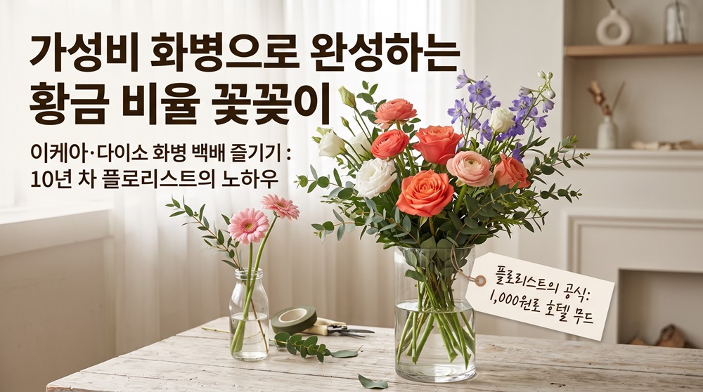 이케아 다이소 화병으로 끝내는 가성비 플라워 인테리어