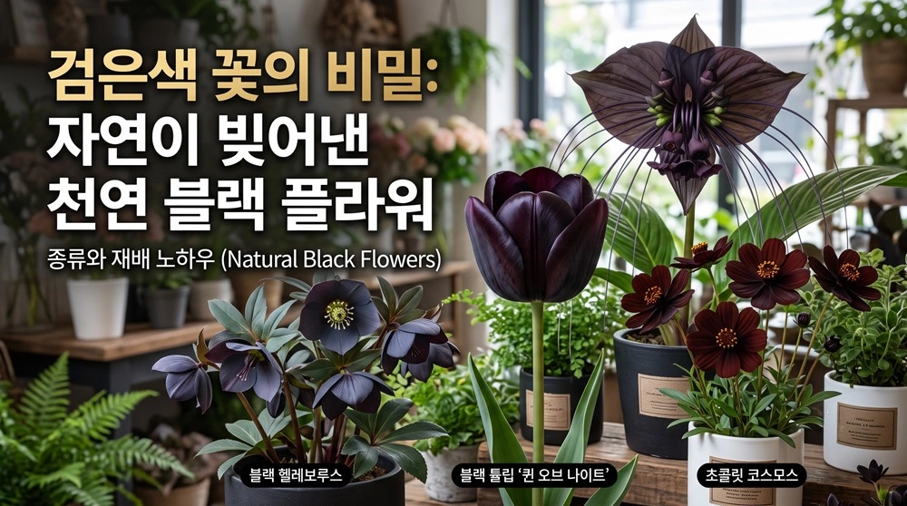 검은색 꽃의 비밀 자연이 빚어낸 천연 블랙 플라워 종류와 재배 노하우