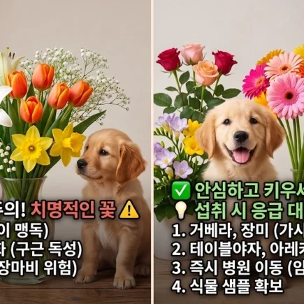 반려동물에게 치명적인 유독꽃 종류와 응급대처법