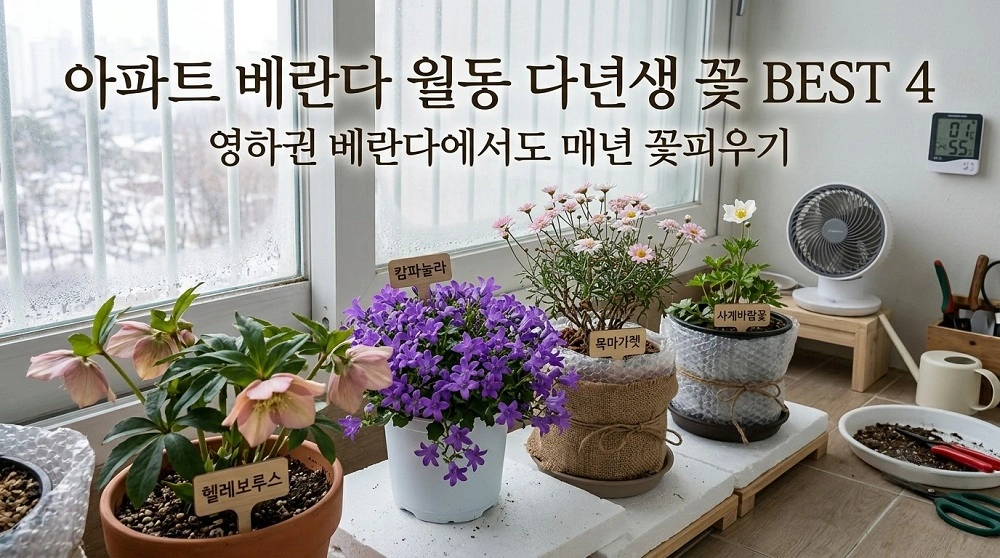 영하권 베란다에서도 매년 꽃피우는 다년생 화초 키우기 가이드