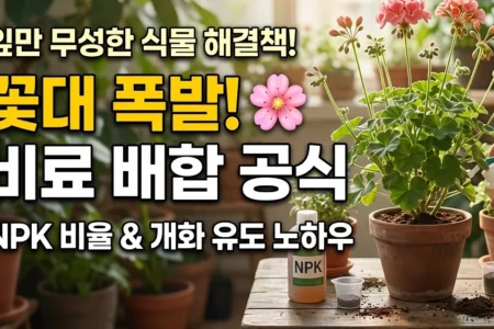 꽃대 많이 올리는 비료 배합공식 NPK 비율과 개화호르몬 조절 노하우