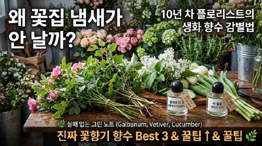 향수 뿌렸는데 왜 꽃집 냄새가 안 날까? 생화 향수 감별법
