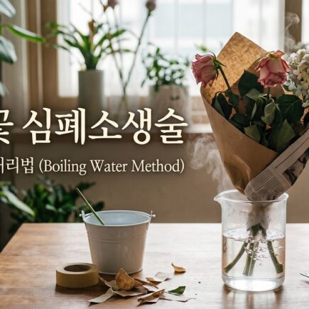 시든꽃 심폐소생술 열탕처리 와 도관회복을 위한 전문 물올림 가이드