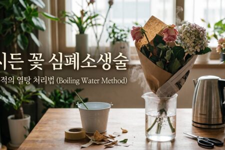 시든꽃 심폐소생술 열탕처리 와 도관회복을 위한 전문 물올림 가이드