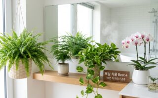 햇빛 없는 욕실에서도 썩지 않고 싱그럽게 버티는 식물 Best 4와 생존 공식