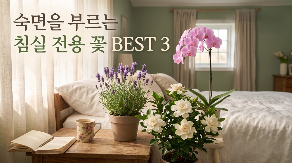 침실에 두면 숙면에 좋은 향기나는 꽃 BEST 3