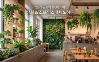 카페 플랜테리어 실패없는 시공법 생화와 조화 믹스매치로 유지비 줄이는 노하우