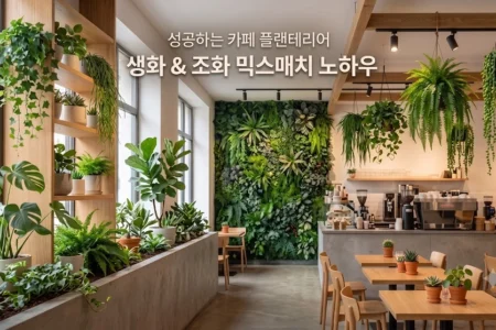 카페 플랜테리어 실패없는 시공법 생화와 조화 믹스매치로 유지비 줄이는 노하우