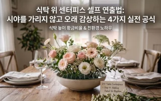 식탁 위 테이블 플라워 셀프 연출법 시야를 가리지 않고 오래 감상하는 실전 공식