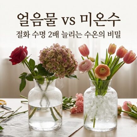얼음물 미온수 절화수명 2배 늘리는 수온의 비밀과 물올림 팁