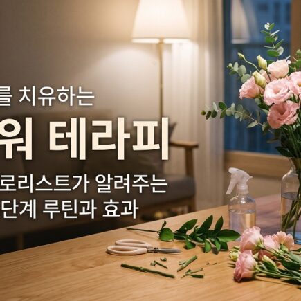 지친 하루를 치유하는 플라워 테라피 원예치료 3단계 루틴과 효과